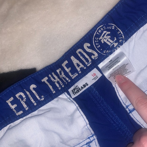 Boys Blue Denim Shorts - Picture 4 of 5